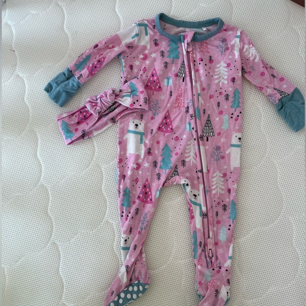 Little Bum Bums Footie w/ Bow
